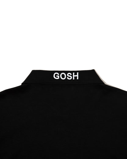 LONG SLEEVE POLO SHIRTS - BLACK