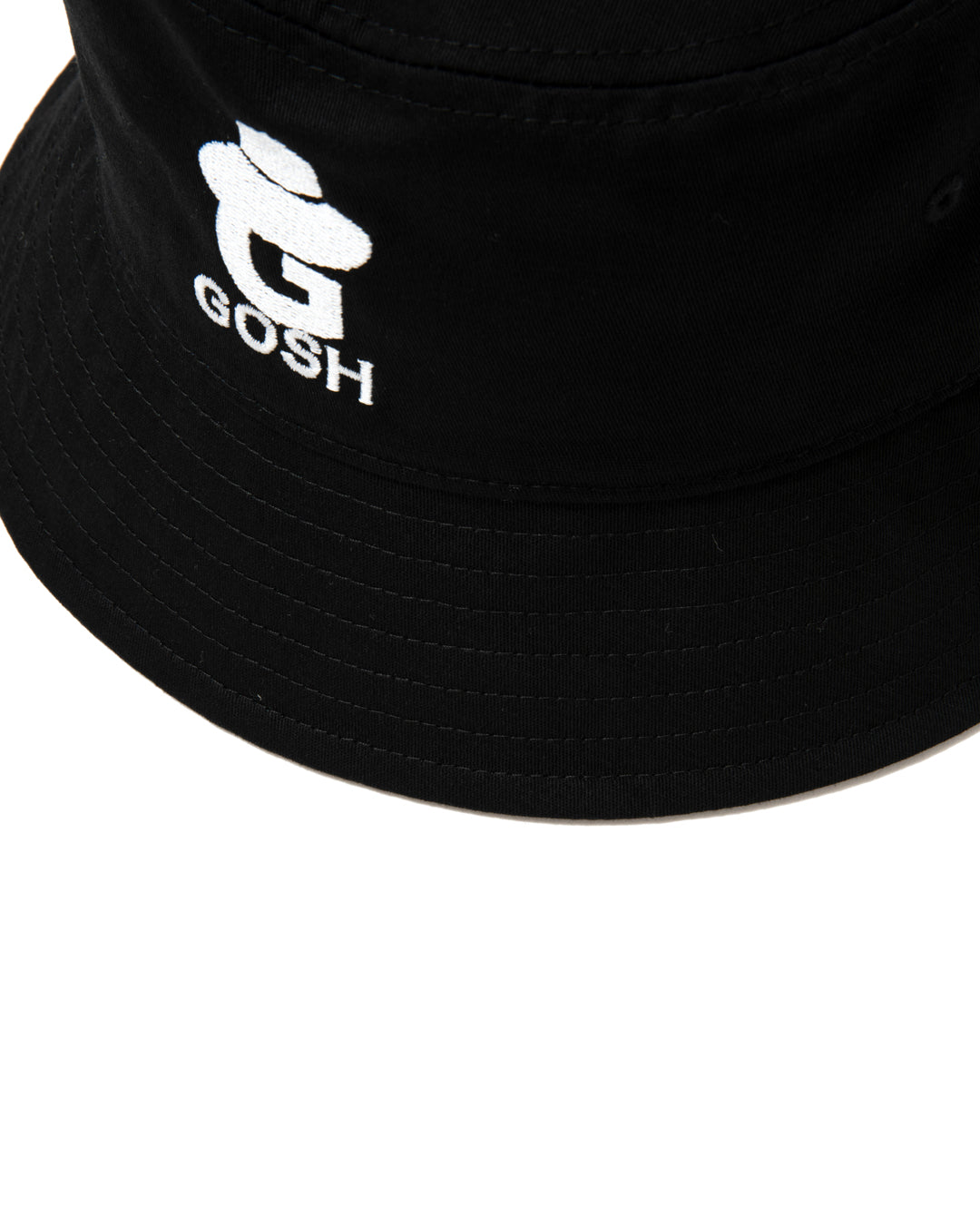 EMBROIDERY LOGO BUCKET HAT - BLACK