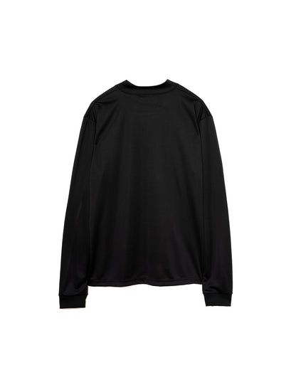 LONG SLEEVE MOCK NECK T-SHIRTS - BLACK