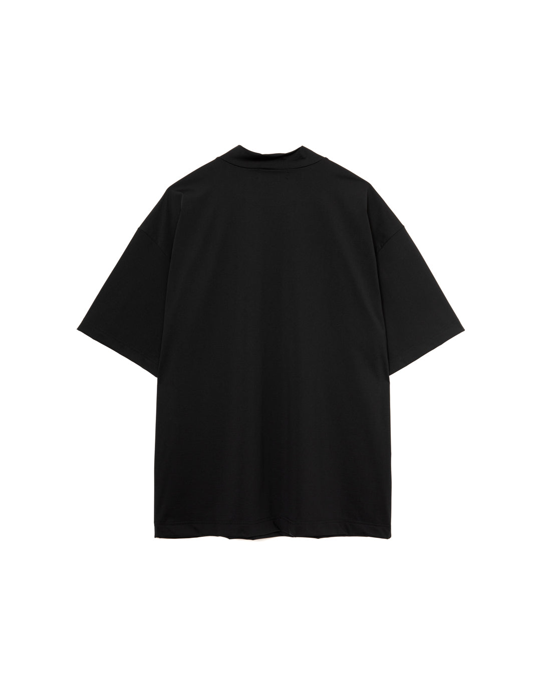 DRY MOCK NECK T-SHIRTS - BLACK