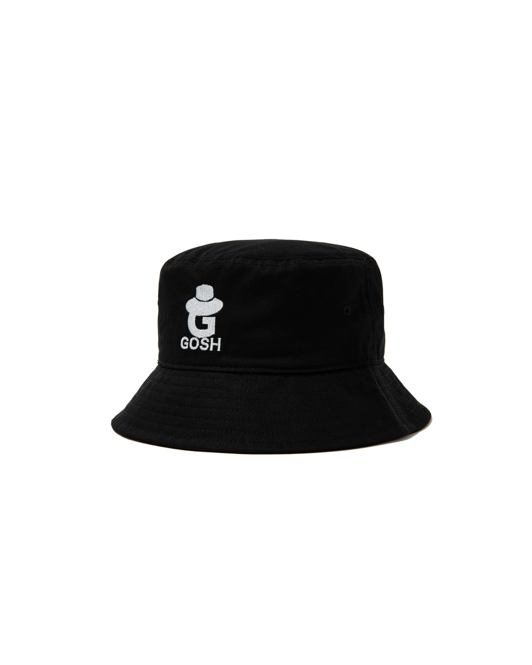 EMBROIDERY LOGO BUCKET HAT - BLACK